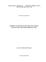 Nghiên cứu đánh giá mức độ căng thẳng nguồn nước cho thành phố Đà Nẵng