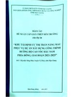 Báo cáo đề xuất cấp gpmt khu tđc thị trấn nàng mau phục vụ cao tốc bắc nam phía đông, giai đoạn 2021 2025