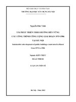 Tái phát triển theo hướng bền vững các công trình công cộng giai đoạn 1975-1986 tại Hà Nội