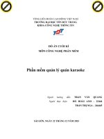 Đồ án cuối kì môn công nghệ phần mềm phần mềm quản lý quán karaoke