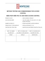 Biện pháp test và vận hành hệ thống Access Control