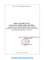 Báo cáo đề nghị cấp gpmt Nhà máy sản xuất hợp chất Zirconium Việt Nam