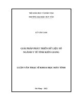 Giải pháp phát triển dữ liệu số ngành y tế tỉnh kiên giang   t hạc sĩ