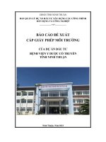 BÁO CÁO ĐỀ XUẤT CẤP, CẤP LẠI GIẤY PHÉP MÔI TRƯỜNG CỦA NHÀ MÁY CHẾ BIẾN TÔM SỐ 2