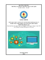 Giáo trình thực hành xây dựng phần mềm quản lý (ngành công nghệ thông tin   trung cấp