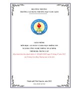 Giáo trình an toàn và bảo mật thông tin (ngành  công nghệ thông tin   trung cấp