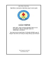 Giáo trình thực hành chế biến món ăn âu (ngàn  kỹ thuật chế biến món ăn   cao đẳng