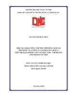 HIỆU QUẢ KHAI THÁC CHƯƠNG TRÌNH DU LỊCH TẠI PHÚ QUỐC CỦA CÔNG TY CỔ PHẦN DU LỊCH VÀ TIẾP THỊ GIAO THÔNG VẬN TẢI VIỆT NAM – VIETRAVEL CHI NHÁNH CẦN THƠ - Full 10 điểm