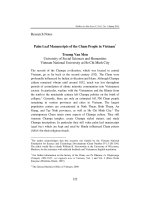 PALM LEAF MANUSCRIPTS OF THE CHAM PEOPLE IN VIETNAM - Full 10 điểm