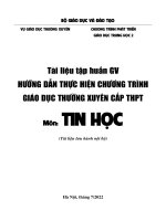 NHỮNG VẤN ĐỀ CHUNG VỀ CHƯƠNG TRÌNH GDTX CẤP TRUNG HỌC PHỔ THÔNG - Full 10 điểm