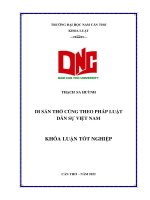 DI SẢN THỜ CÚNG THEO PHÁP LUẬT DÂN SỰ VIỆT NAM - Full 10 điểm