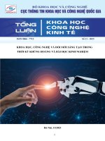KHOA HỌC, CÔNG NGHỆ VÀ ĐỔI MỚI SÁNG TẠO TRONG THỜI KỲ KHỦNG HOẢNG VÀ BÀI HỌC KINH NGHIỆM - Full 10 điểm
