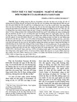 THÂN THỂ VÀ THỬ NGHIỆM - NGHĨ VỀ MĨ HỌC ĐÓI NGHỊCH CỦA KAWABATA YASUNARI IRMELA HIJIYA-KIRSCHNEREIT - Full 10 điểm