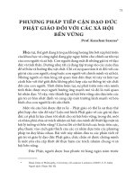 PHƯƠNG PHÁP TIẾP CẬN ĐẠO ĐỨC PHẬT GIÁO ĐỐI VỚI CÁC XÃ HỘI BỀN VỮNG - Full 10 điểm