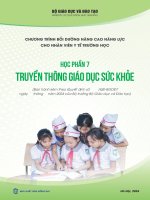 Chương Trình Bồi Dưỡng Nâng Cao Năng Lực Cho Nhân Viên Y Tế Trường Học (Học Phần 7-Truyền Thông Giáo Dục Sức Khoẻ) Phần 1.Pdf