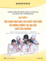 Chương Trình Bồi Dưỡng Nâng Cao Năng Lực Cho Nhân Viên Y Tế Trường Học (Học Phần 5-Sức Khoẻ Sinh Sản, Sức Khoẻ Tâm Thần Và Phòng Chống Tác Hại Của Chất Gây Nghiện) Phần 1.Pdf