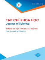 CÁC HÌNH THỨC HOẠT ĐỘNG TRẢI NGHIỆM TRONG MÔN HÓA HỌC Ở NHÀ TRƯỜNG PHỔ THÔNG - Full 10 điểm