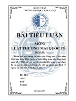 “Phân tích nội dung cơ bản của Công ước Viên năm 1980 của Liên Hợp Quốc về hợp đồng mua bán hàng hóa quốc tế (CISG) về các nghĩa vụ của bên mua. Lựa chọn 01 vụ tranh chấp minh họa cho việc áp dụng quy định về nghĩa vụ của bên mua theo CISG.”