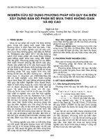 NGHIÊN CỨU SỬ DỤNG PHƯƠNG PHÁP HỒI QUY ĐA BIẾN XÂY DỰNG BẢN ĐỒ PHÂN BỐ MƯA THEO KHÔNG GIAN VÀ ĐỘ CAO - điểm cao