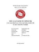 Tiểu Luận Kinh Tế Chính Trị Các Giải Pháp Gia Tăng Lợi Nhuận Đối Với Tư Bản Thương Nghiệp.pdf