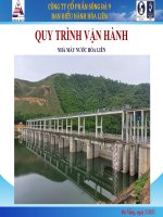 Quy trinh van hanh va huong dan van hanh hồ chứa