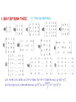 Chương 0: Định thức ma trận
