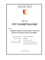 Áp dụng THUẬT TOÁN GỢI Ý VÀO XÂY DỰNG ỨNG DỤNG ĐỀ XUẤT PHIM