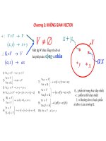 Chương 3 : Không gian vecto