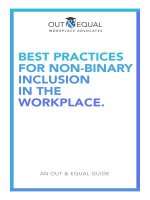 BEST PRACTICES FOR NON-BINARY INCLUSION IN THE WORKPLACE AN OUT AMP; EQUAL GUIDE