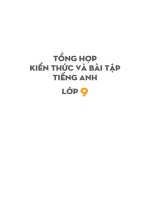 TỔNG HỢP KIẾN THỨC VÀ BÀI TẬP TIẾNG ANH LỚP 9 - ĐỖ NHUNG - THANH HÀ