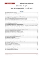 ĐỀ CƯƠNG ÔN TẬP ĐỀ CƯƠNG CHƯƠNG TRÌNH ĐẠI HỌC HÀNG HÓA TRONG VẬN TẢI BIỂN