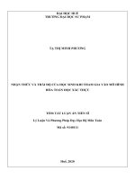 NHẬN THỨC VÀ THÁI ĐỘ CỦA HỌC SINH KHI THAM GIA VÀO MÔ HÌNH HÓA TOÁN HỌC XÁC THỰC
