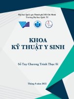 SỔ TAY CHƯƠNG TRÌNH THẠC SĨ KHOA KỸ THUẬT Y SINH TRƯỜNG ĐẠI HỌC QUỐC TẾ - IU - VNU