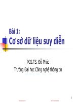 CƠ SỞ DỮ LIỆU SUY DIỄN