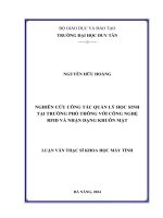 Nghiên cứu công tác quản lý học sinh tại trường phổ thông với công nghệ rfid và nhận dạng khuôn mặt