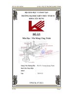 đồ án thuyết minh nền móng HD:PGS Ts Trương Quang Thành