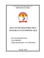 Báo Cáo Thu Hoạch Học Phần Tham Quan Tuyến Điểm Du Lịch Hà Nội –   Đông Triều – Hạ Long  -   Hà Nội.pdf