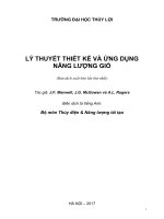 LÝ THUYẾT THIẾT KẾ VÀ ỨNG DỤNG NĂNG LƯỢNG GIÓ
