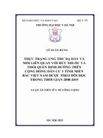 Thực trạng ung thư dạ dày và mối liên quan với hút thuốc và thói quen dinh dưỡng trên cộng đồng dân cư 3 tỉnh miền bắc việt nam được theo dõi dọc trong thời gian 2008  2019