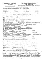 Bộ 50 đề thi tuyển sinh vào 10 thpt môn tiếng anh năm 2024 sở giáo dục và đào tạo thanh hóa mã đề  (12)