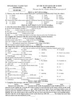 Bộ 50 đề thi tuyển sinh vào 10 thpt môn tiếng anh năm 2024 sở giáo dục và đào tạo thanh hóa mã đề  (8)