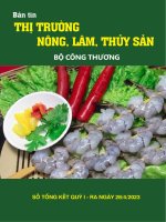 BẢN TIN THỊ TRƯỜNG NÔNG, LÂM, THỦY SẢN BỘ CÔNG THƯƠNG SỐ TỔNG KẾT QUÝ I - RA NGÀY 2842023