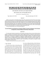 THỰC TRẠNG VÀ GIẢI PHÁP THÚC ĐẨY HOẠT ĐỘNG HỌC TẬP SUỐT ĐỜI CỦA SINH VIÊN KHOA NÔNG HỌC, HỌC VIỆN NÔNG NGHIỆP VIỆT NAM