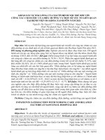 KHẢO SÁT SỰ HÀI LÒNG CỦA NGƯỜI BỆNH NỘI TRÚ ĐỐI VỚI CÔNG TÁC CHĂM SÓC CỦA ĐIỀU DƯỠNG VÀ MỘT SỐ YẾU TỐ LIÊN QUAN TẠI BỆNH VIỆN ĐA KHOA XANH PÔN NĂM 2021