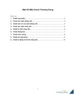 MỘT SỐ MẪU EMAIL THƯỜNG DÙNG