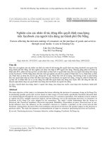 NGHIÊN CỨU CÁC NHÂN TỐ TÁC ĐỘNG ĐẾN QUYẾT ĐỊNH MUA HÀNG TRÊN FACEBOOK CỦA NGƯỜI TIÊU DÙNG TẠI THÀNH PHỐ ĐÀ NẴNG