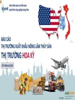 SỐ THÁNG 062023 BÁO CÁO THỊ TRƯỜNG XUẤT KHẨU NÔNG LÂM THỦY SẢN THỊ TRƯỜNG HOA KỲ