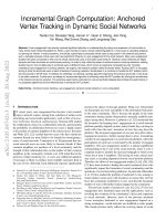 INCREMENTAL GRAPH COMPUTATION: ANCHORED VERTEX TRACKING IN DYNAMIC SOCIAL NETWORKS ĐIỂM CAO