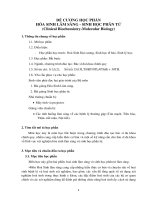 ĐỀ CƯƠNG HỌC PHẦN HÓA SINH LÂM SÀNG - SINH HỌC PHÂN TỬ (CLINICAL BIOCHEMISTRY-MOLECULAR BIOLOGY)