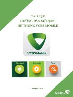 TÀI LIỆU HƯỚNG DẪN SỬ DỤNG HỆ THỐNG VCBS MOBILE